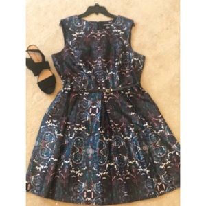 Belted A line Liz Claiborne Dress